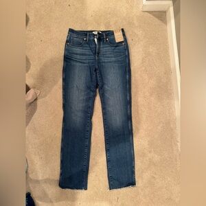 Madewell Mid-Rise Stovepipe Jeans Size 28 NWT